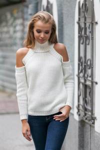 Knitted sweater with open sleeves fall-winter 2020-2021