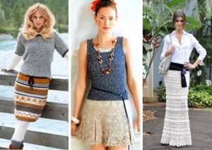 knitted skirt different lengths