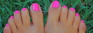 bright pink with glitter