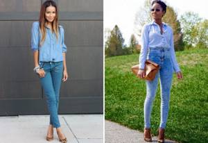women&#39;s shirt with jeans