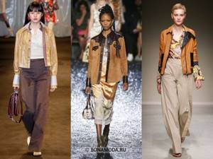 Women&#39;s outerwear spring-summer 2021 - Short beige leather and suede jackets