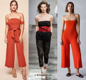 Women&#39;s jumpsuits spring-summer 2021 - evening jumpsuits-bustiers with an open neckline: