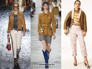 Women&#39;s jackets spring-summer 2021 - Beige suede jackets and spring shearling coats