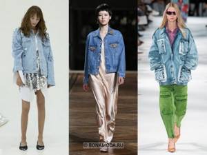 Women&#39;s jackets spring-summer 2021 - Fashionable blue denim jackets