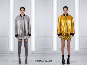 Women&#39;s jackets spring-summer 2021 - Silver and gold bomber jacket