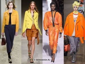 Женские куртки весна-лето 2021 - Яркие жёлтые и оранжевые куртки