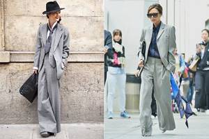Women&#39;s looks with wide trousers in a men&#39;s style