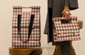 women&#39;s bags in checkered print