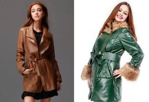 women&#39;s leather raincoat