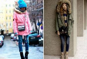 winter looks with a parka