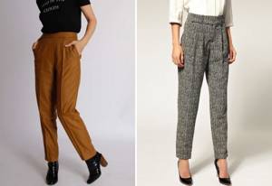 winter women&#39;s tapered trousers