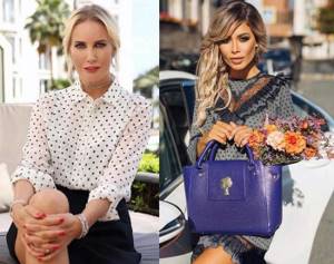 Celebrities in fashionable polka dot blouses