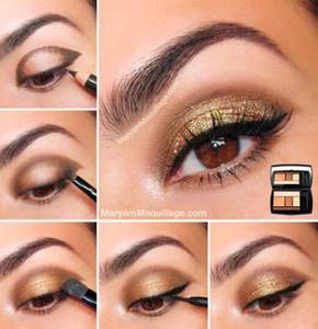 golden brown makeup